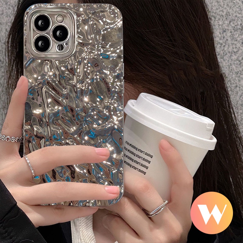 Ốp Điện Thoại Mạ Bạc Sáng Tạo Thời Trang Cho IPhone 12 11 13 14 Pro Max 7Plus XR 7 6 6s 8 Plus X XS Max SE 2020