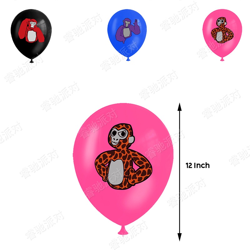 Set 2 40 Thẻ Giấy In Hình Gorilla Trang Trí Bánh Kem Sinh Nhật Cho Bé YS2
