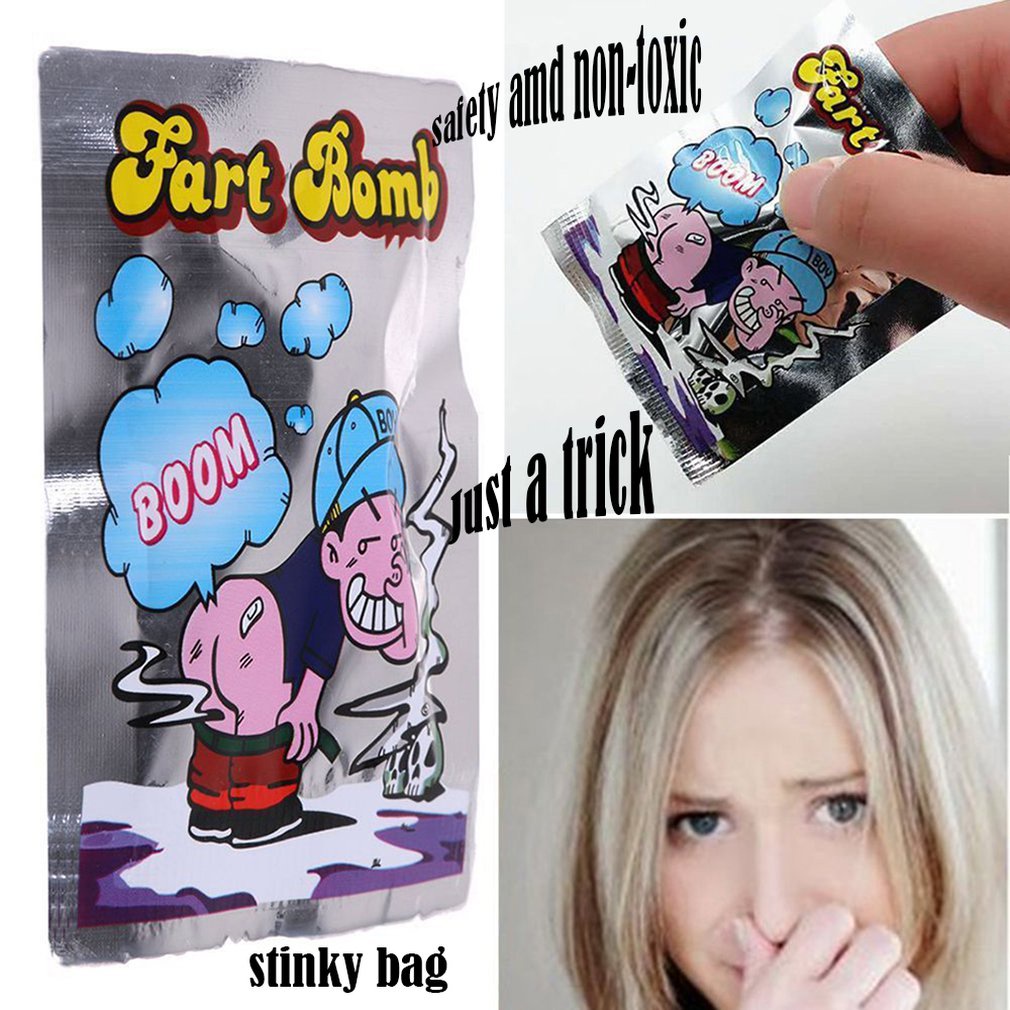 =Christmas=Funny Shocking Toy Trick Toy Fart Boom Explosion Package Stinky Bag Odor Bag