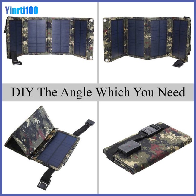 Tấm Pin Năng Lượng Mặt Trời Gấp Gọn Linh Hoạt Chống Thấm Nước 20w 5v Dành Cho Điện Thoại Di Động