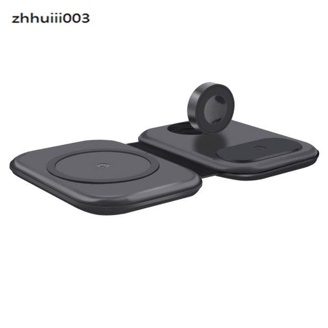 Đế Sạc Nhanh Không Dây Zhiyun 3 Trong 1 15w Có Nam Châm Cho Iphone Iwatch