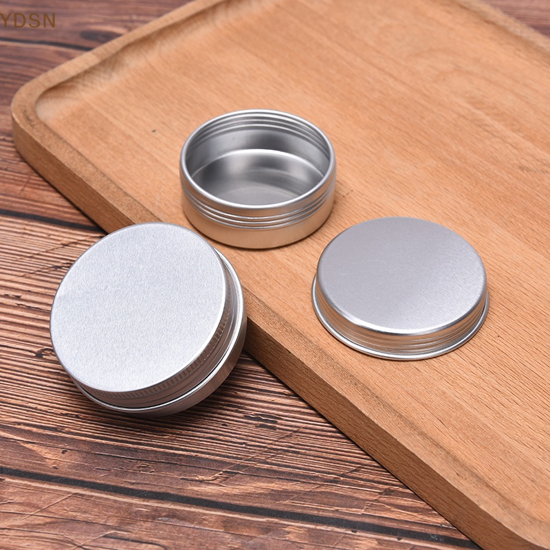 Set 5 Hộp Thiếc Nhôm Tròn Mini Có Nắp Đựng Ốc Vít Tiện Lợi Rt RT RT Chất Lượng Cao Chuyên Dùng