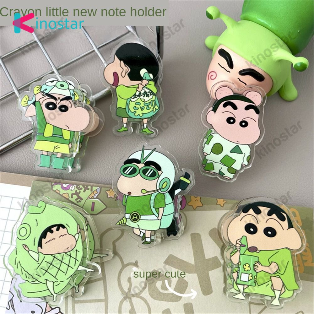 Crayon Shin Sticky Note Clip Cartoon Light Oil Mô Hình Dập Nổi Cô Gái Siêu Dễ Thương Trái Tim PP Thư Mục Sinh Viên Văn Phòng Phẩm KINOSTAR .
