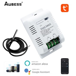 Tuya Wifi Công tắc thông minh Nhiệt độ Độ ẩm Cảm biến rơle kép Bộ điều khiển không dây Hoạt động với Alexa Google 【searson】