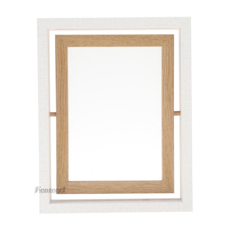 [Fenteer1] Khung Ảnh Để Bàn Bằng Gỗ Dạng Xoay Trang Trí Phòng Ngủ