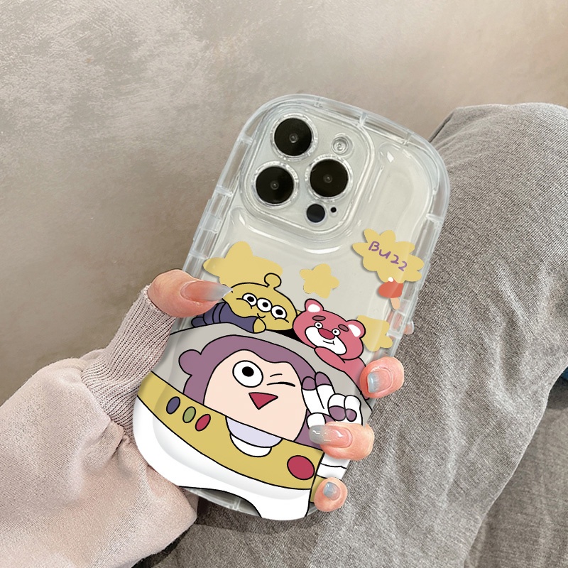 Ốp Điện Thoại Silicon Trong Suốt Chống Sốc Họa Tiết Hoạt Hình Cho IPhone 14 13 12 11 Pro Max Casing 7 + 8 Plus XS X XR