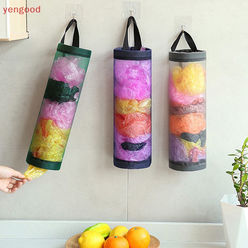 Giá Đỡ Túi Rác Gắn Tường Bằng Nhựa Tiện Dụng Cho Phòng Bếp