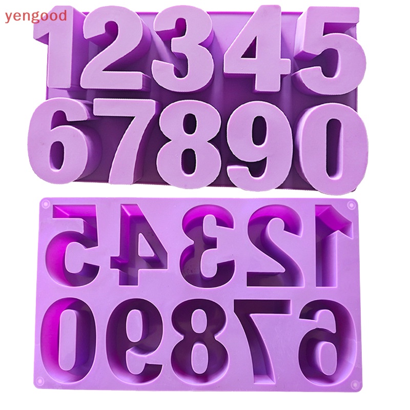 Khuôn Silicone Làm Mặt Dây Chuyền Hình Số Từ 0-9