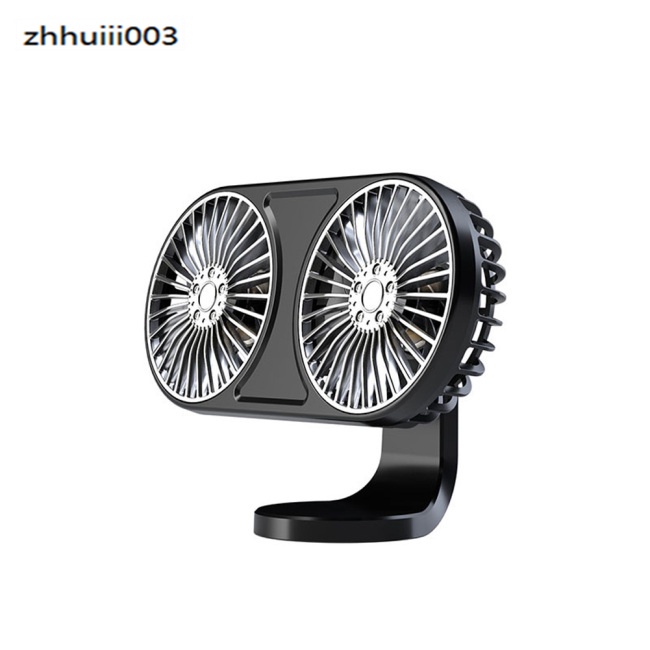 Quạt Làm Mát Hai Đầu 3 Mức Độ Điều Chỉnh Tiếng Ồn Nhỏ Dành Cho Xe Hơi ZHIHUI