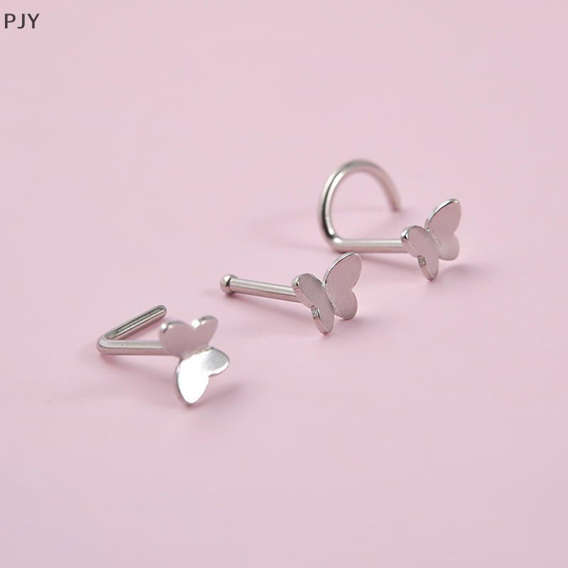 Khuyên Mũi Hình Chữ L 20G Bằng Thép Không Gỉ PJ