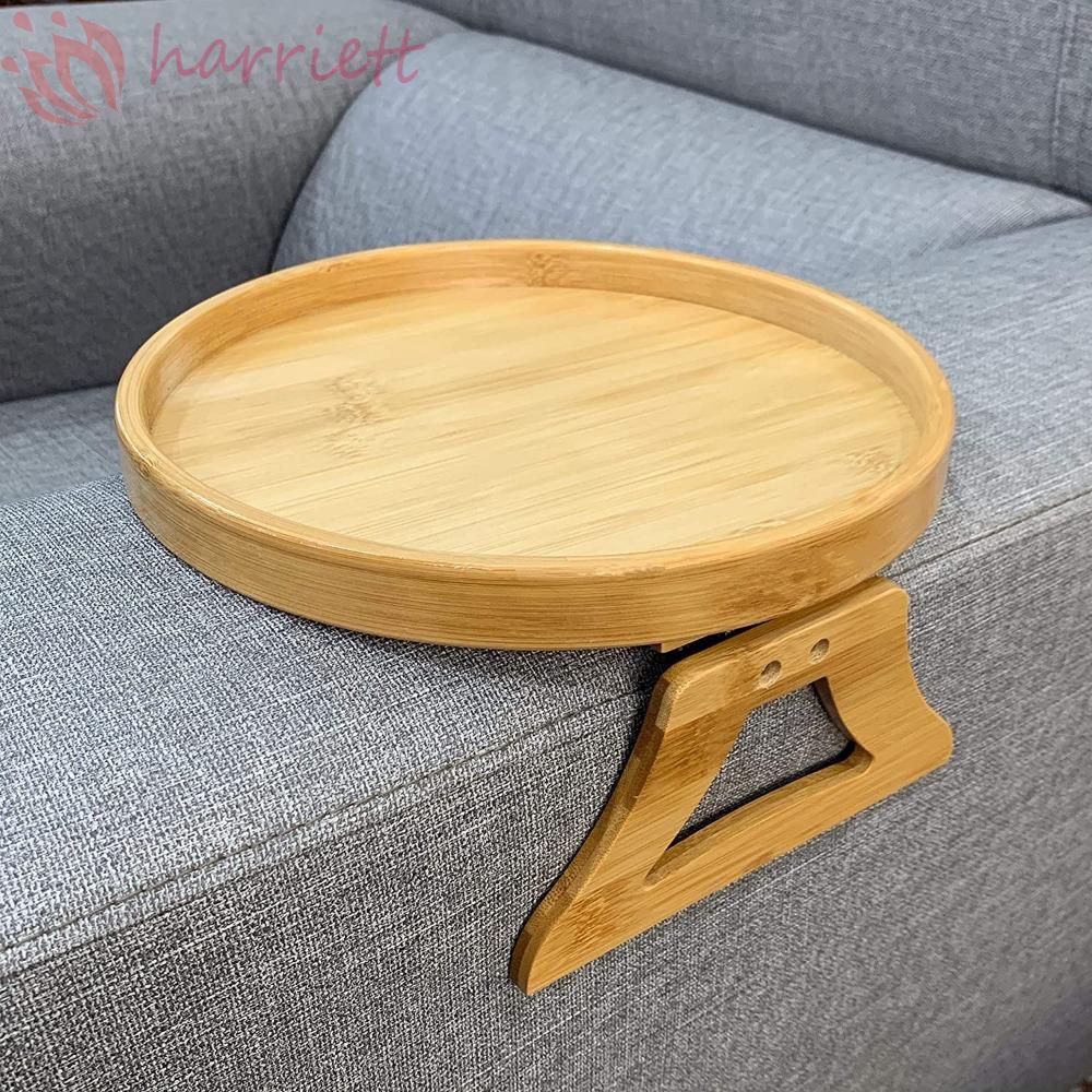 Khay Gỗ Đựng Trái Cây / Đồ Ăn Vặt / Kẹp Tay Vịn Ghế Sofa Có Thể Gập Gọn