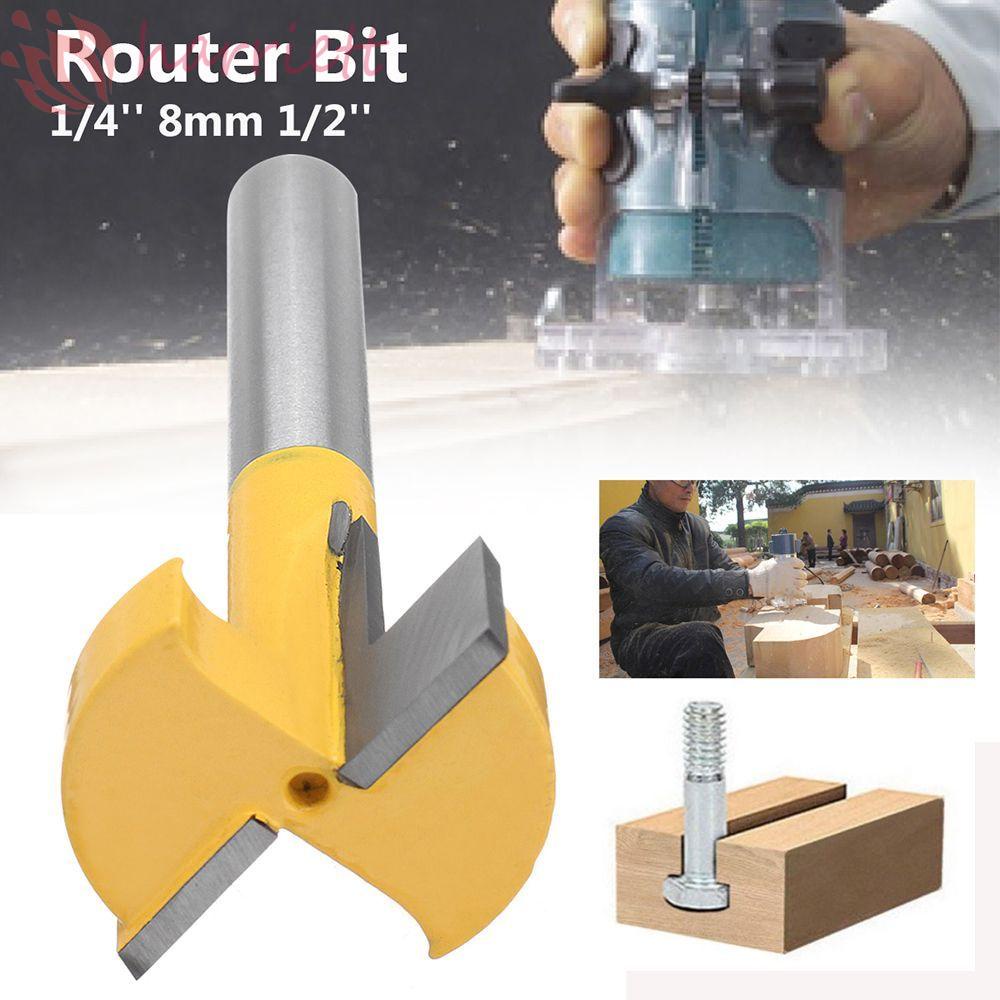 Mũi Phay Router Bit Có Lỗ Khóa Dùng Làm Đồ Gỗ DIY
