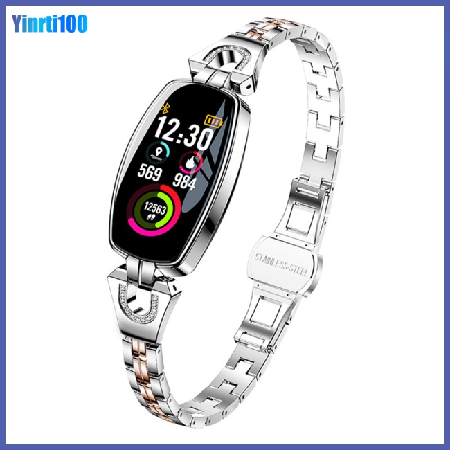 Đồng Hồ Thông Minh Yinrti H8 Chống Nước Ip67 Theo Dõi Nhịp Tim Kết Nối Bluetooth Cho Nữ H8