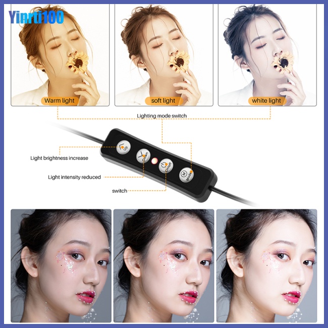 Đèn Led Vòng Yinrti CL05 Kèm Đế Hút Chân Không Hỗ Trợ Quay Video / Phát Trực Tiếp