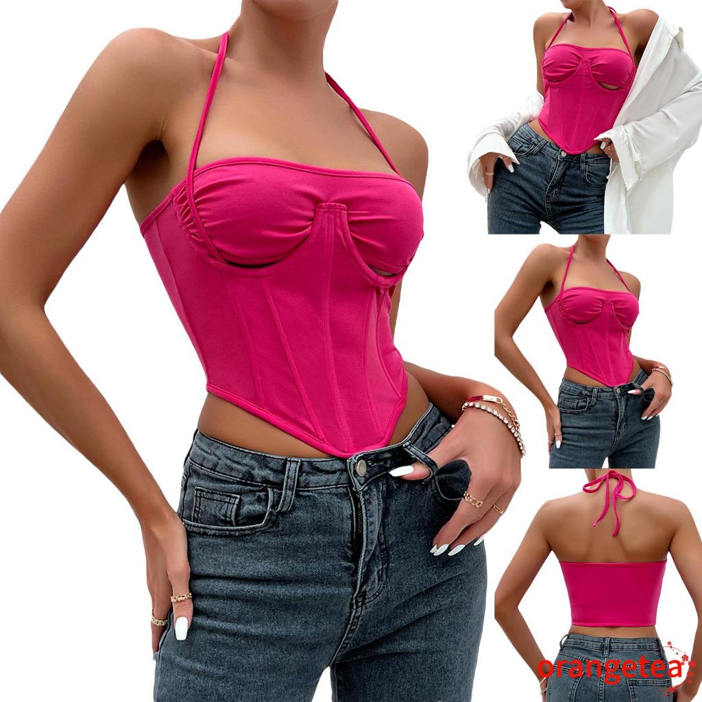Áo Lửng Không Tay Màu Sắc Thời Trang Quyến Rũ Cho Nữ
