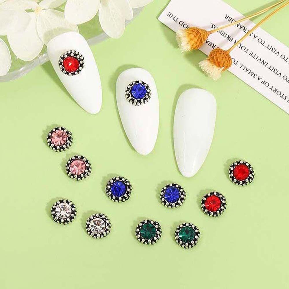 Phụ Kiện Trang Trí Móng Tay Hình Tròn Phong Cách Retro Nhật Bản|Phụ Kiện Trang Trí Móng Tay Nghệ Thuật Dành Cho Nữ