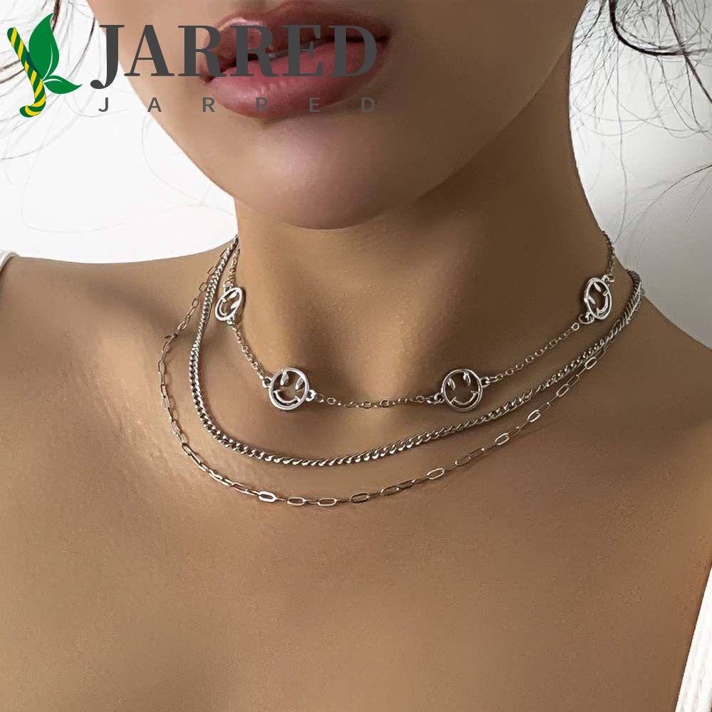 Vòng Cổ Choker Mặt Cười Hình Học Rỗng Phong Cách Hip Hop Punk Hàn Quốc Làm Quà Tặng Cho Bạn Bè