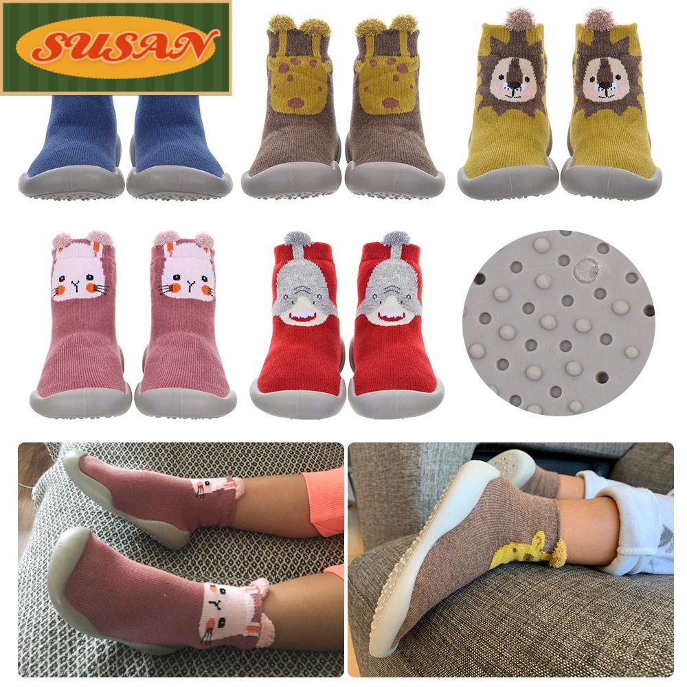 Vớ Lông Cừu San Hô Mềm Mại Ấm Áp Mùa Đông Họa Tiết Hoạt Hình Dễ Thương