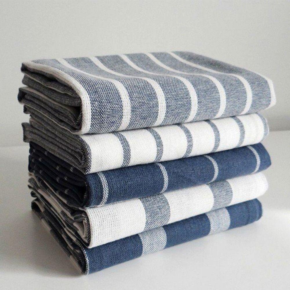 LEISURE Khăn Cotton Thấm Hút Tốt Nhanh Khô Màu Sắc Đơn Giản Tiện Dụng Cho Nhà Bếp