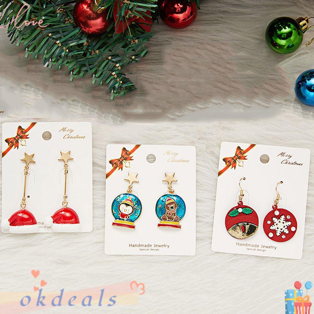 Okdeals Bông Tai Bất Đối Xứng Đơn Giản Thời Trang