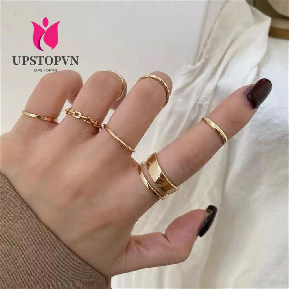 Set 7 Nhẫn Thời Trang Retro Dành Cho Nữ