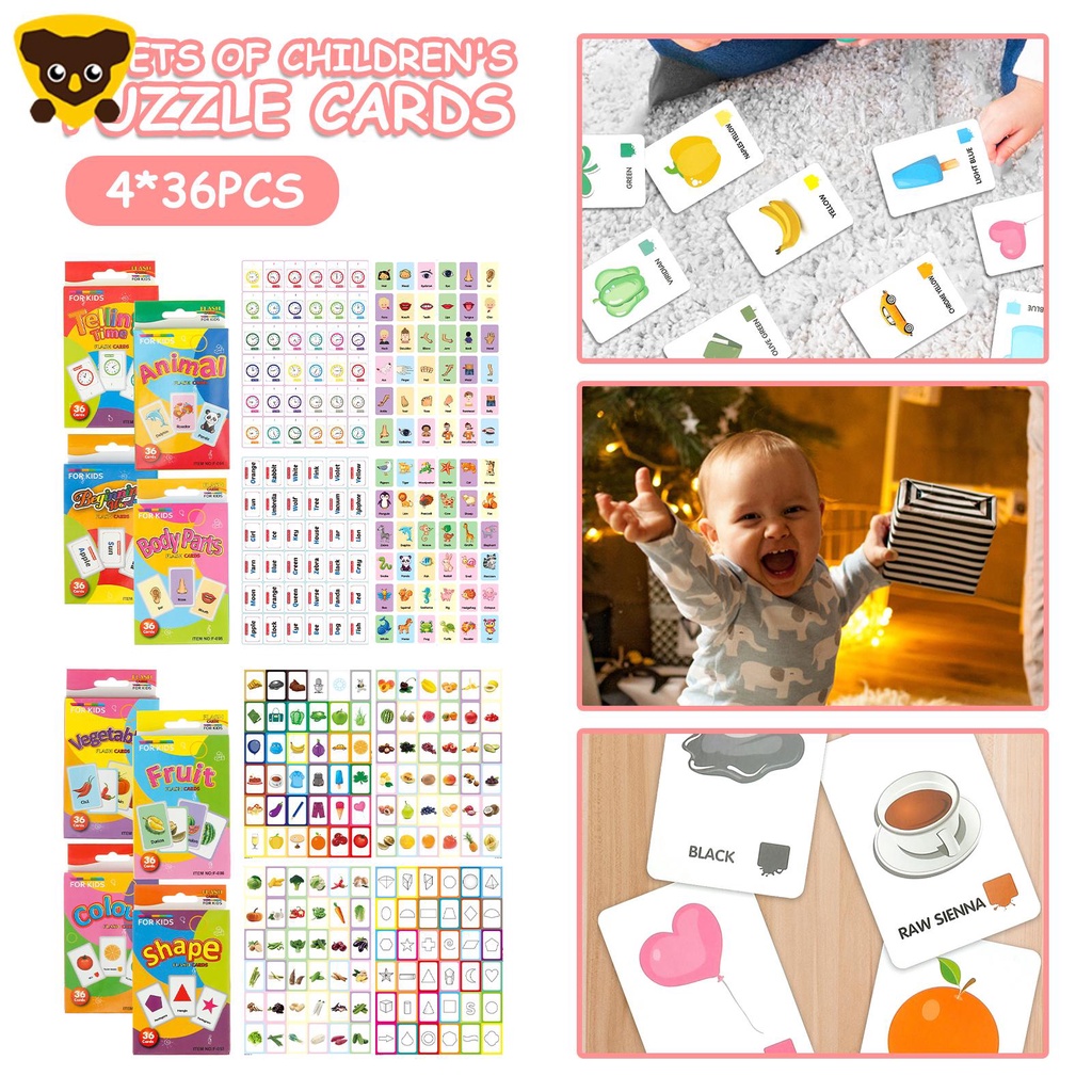 Bộ 144 Thẻ Hình Chữ Cái Tiếng Anh Kèm Đèn Flash Hỗ Trợ Dạy Học Sớm Cho Bé SHOPCYC3033