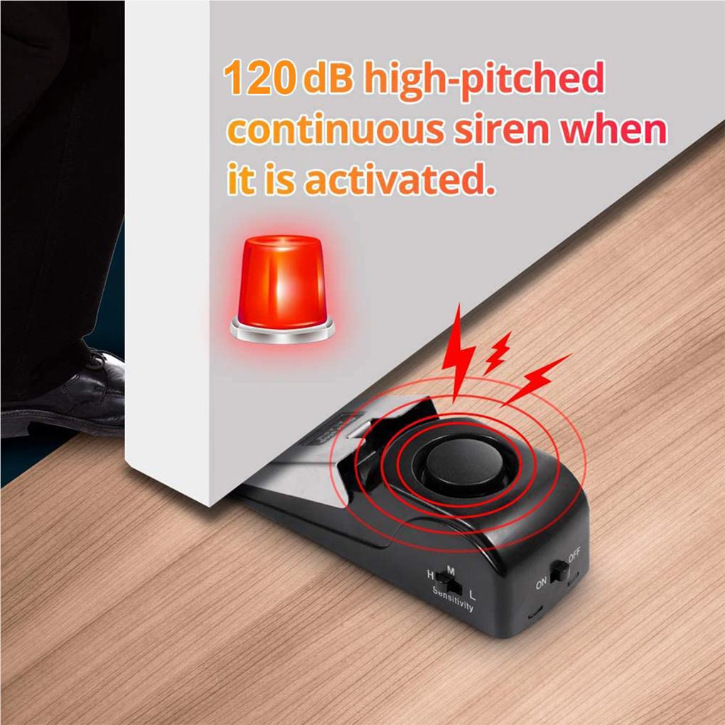 Thiết Bị Chặn Cửa Báo Động Chống Trộm 120Db Tiện Dụng Cho Gia Đình / Đi Du Lịch