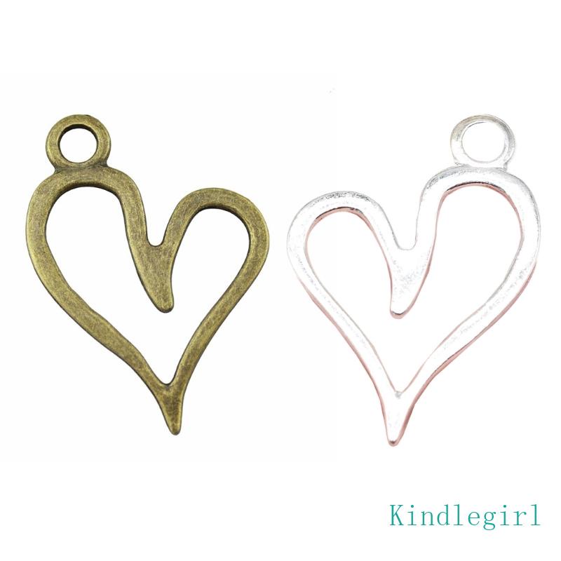 Bộ 10 / 20 Phụ Kiện Làm Trang Sức Hình Trái Tim