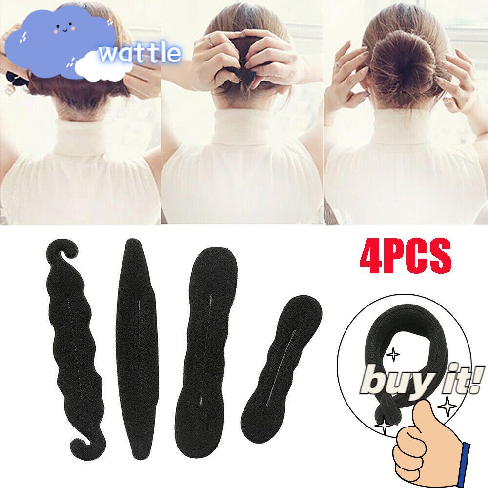 Bộ 4 Dụng Cụ Tết Tóc DIY Bằng Bọt Biển Tiện Dụng