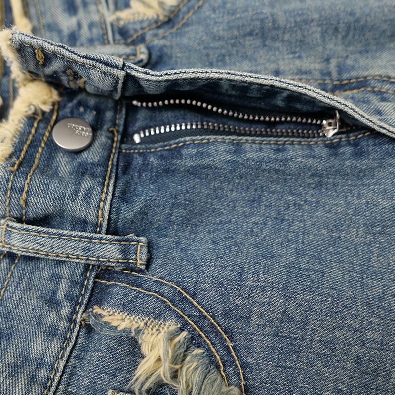 Quần Short Denim Lưng Cao Ống Rộng plus Size Cho Nữ