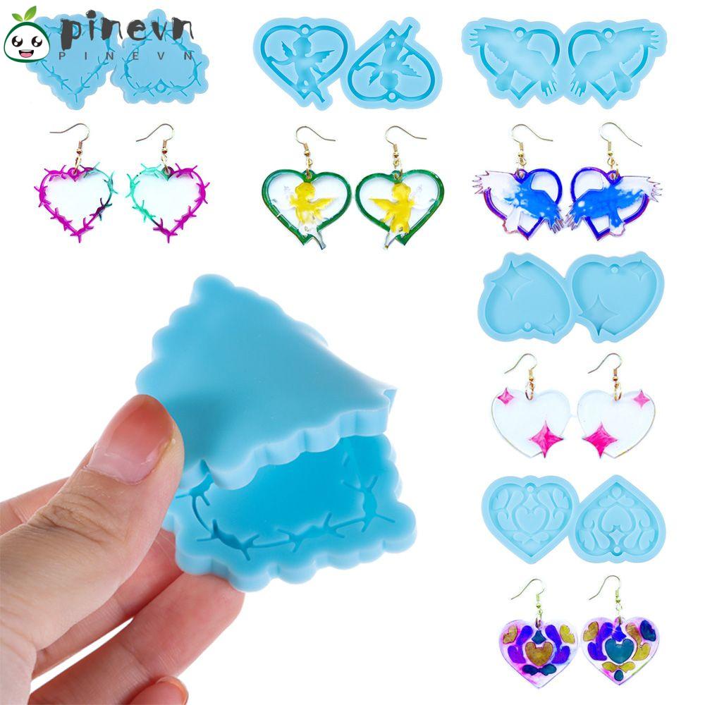 Khuôn Silicone Làm Bông Tai Hình Trái Tim