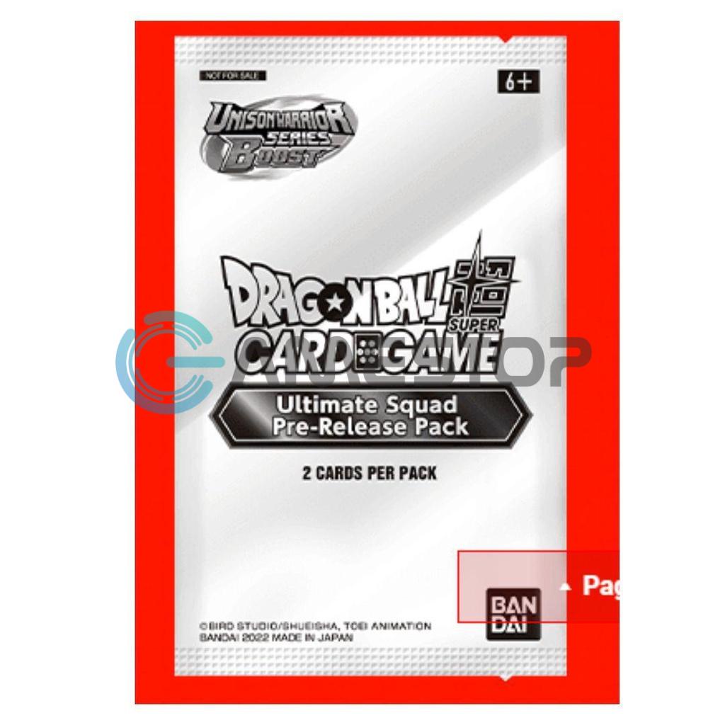 Thẻ bài Dragon Ball TCG Ultimate Squad Pre-Release Pack Build Deck Bandai phiên bản tiếng Anh DBTCGUSBP02