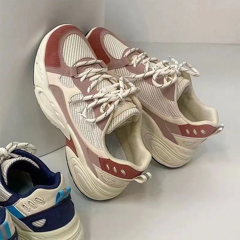 Giày Thể Thao Đế Dày Bằng Cao Su Phối Màu Sắc Bắt Mắt Thời Trang Cho Nữ