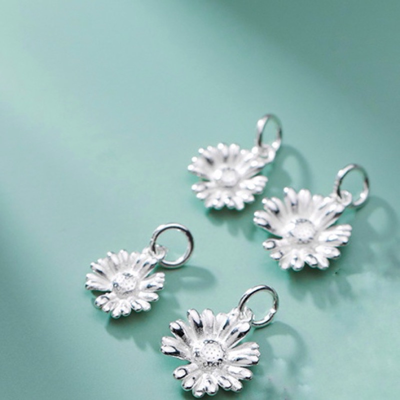 GIÁ SỈ  [BẠC] Charm bạc hoa cúc họa mi - PH643 [Hàng loại 1 - SIÊU ĐẸP]