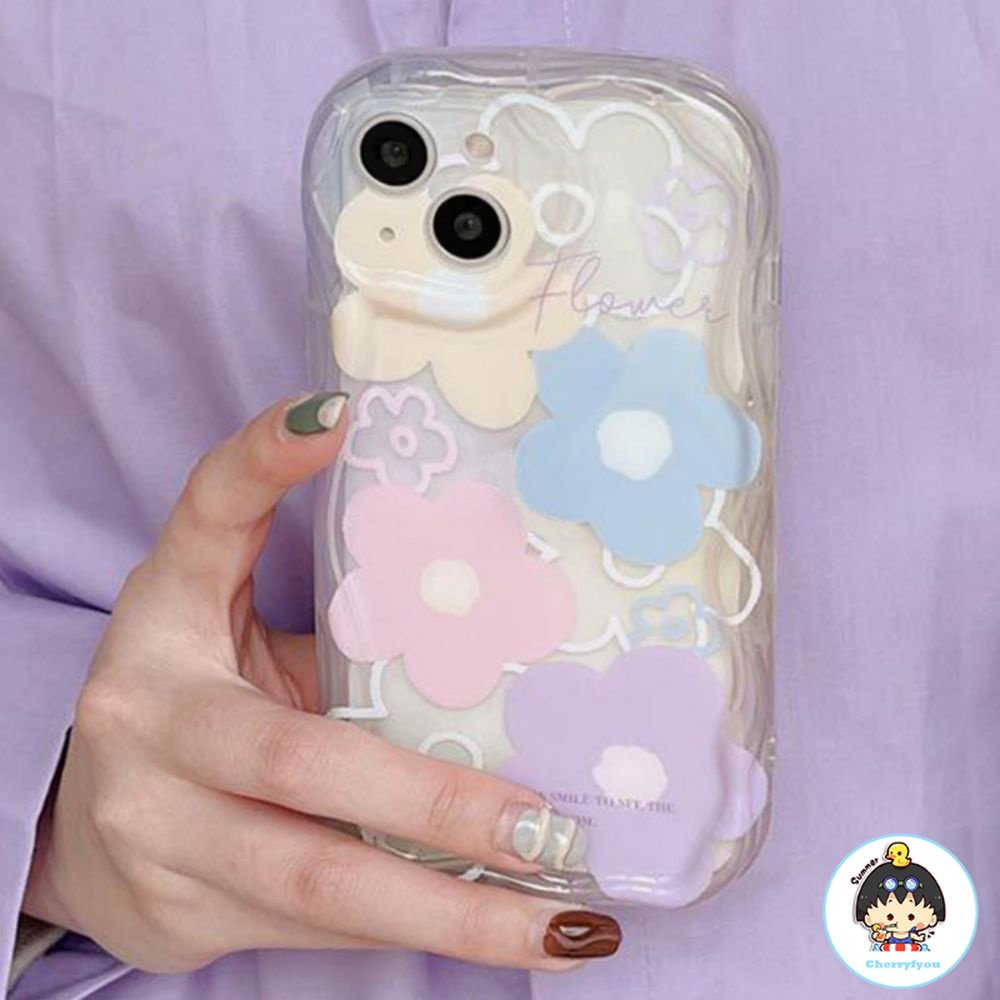 Ốp Điện Thoại TPU Mềm Trong Suốt Chống Sốc Họa Tiết Hoa Nhiều Màu Sắc Cho IPhone 11 14 13 12 Pro Max