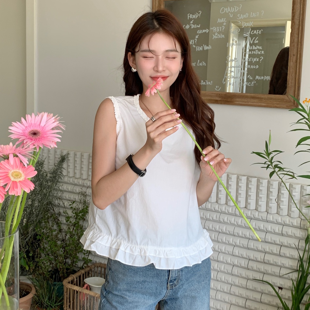 Áo Sát Nách Cổ Tròn Dáng Rộng Thiết Kế Mới Thời Trang Mùa Hè Dành Cho