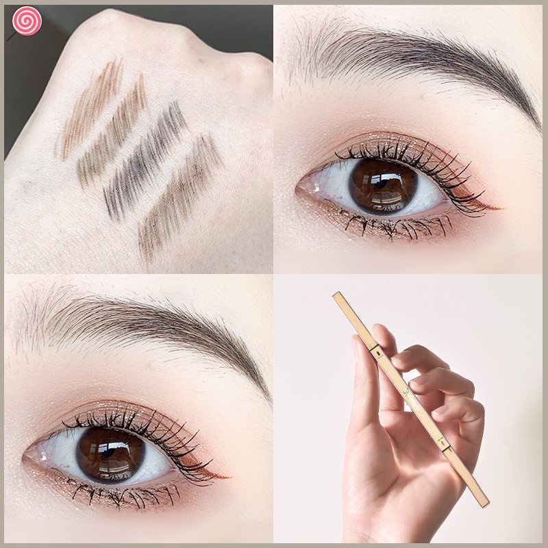 Bút Kẻ Lông Mày Hai Đầu Lâu Trôi Chống Thấm Nước Với 5 Màu Lựa Chọn Dành Cho Nữ