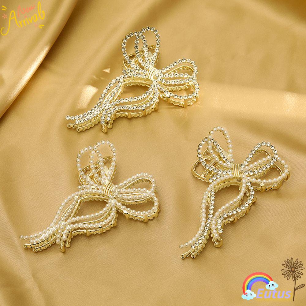 Kẹp Tóc Càng Cua Bằng Kim Loại Chống Trượt Cho Nữ|Kẹp Tóc Hình Nơ