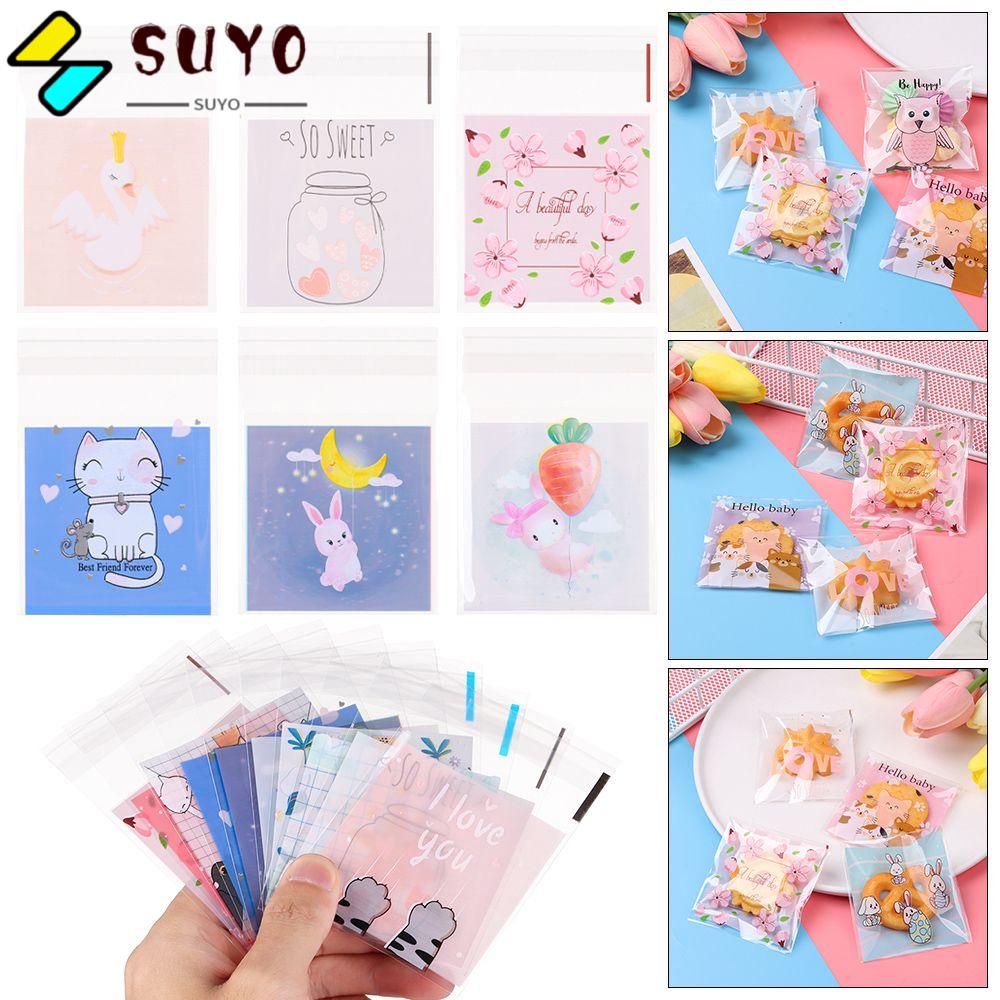 Set 100 Túi Đựng Kẹo 7x7cm Thiết Kế Nơ Dễ Thương