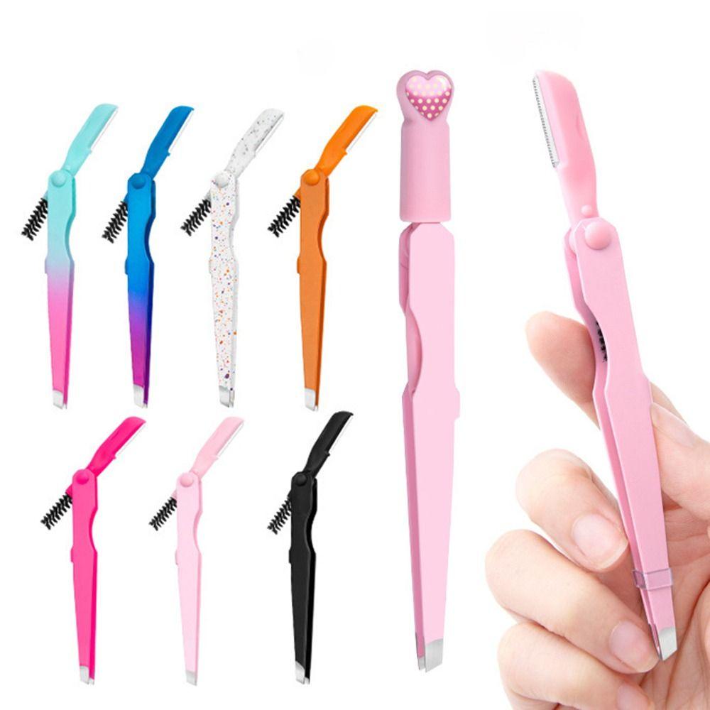 Cọ Trang Điểm Lông Mày / Lông Mi / Lông Mày 3 Trong 1 Bằng Thép Không Gỉ Nhiều Màu Sắc