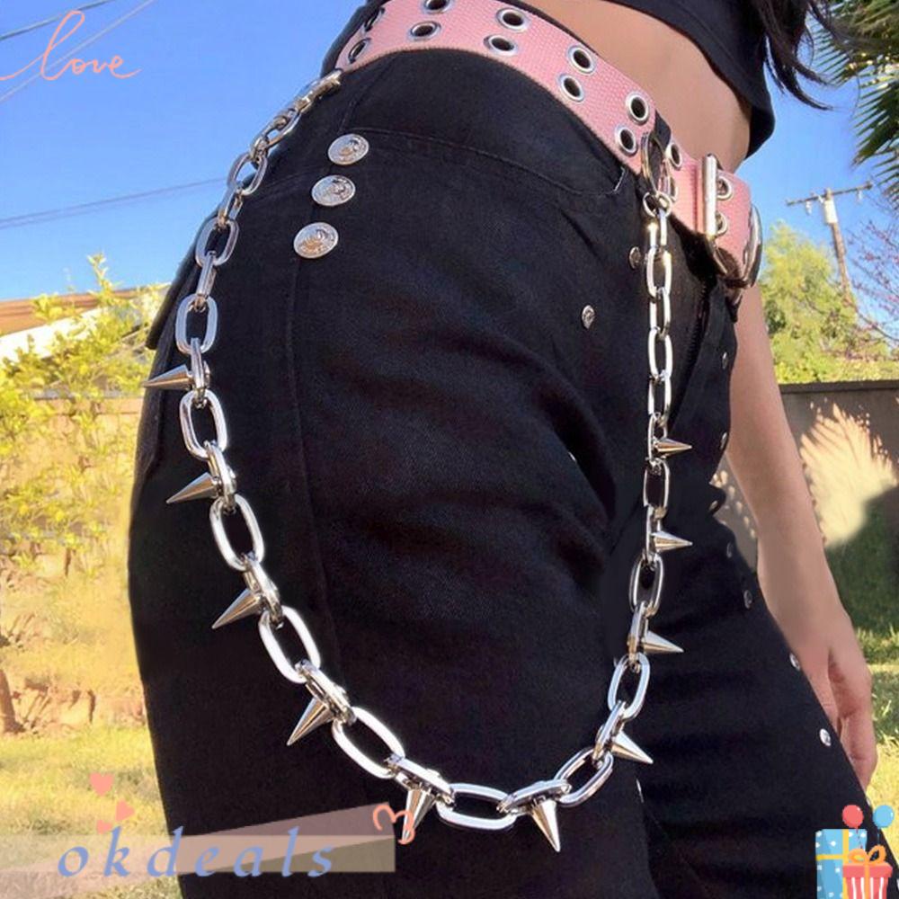 OKDEALS Dây Nịt Đính Đinh Tán Thời Trang Cá Tính Cho Nữ