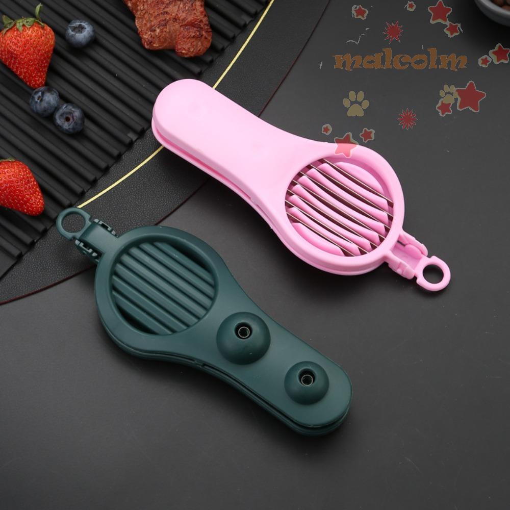 MALCOLM Dụng Cụ Cắt Dâu Tây 2 Trong 1 Đa Năng Bằng Thép Không Gỉ
