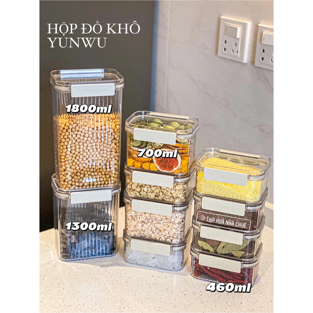 HỘP BẢO QUẢN THỰC PHẨM LƯU TRỮ ĐỒ KHÔ TRONG SUỐT HỘP ĐỰNG HẠT KHÔ