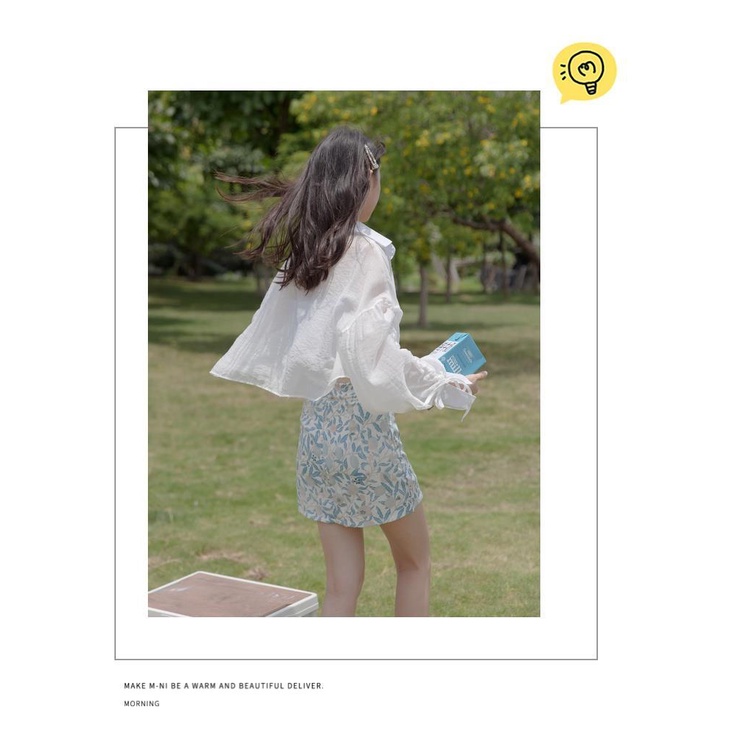 Áo Sơ Mi Crop top Vải Voan Mỏng Chống Nắng Thời Trang Mùa Hè 2023 Mới