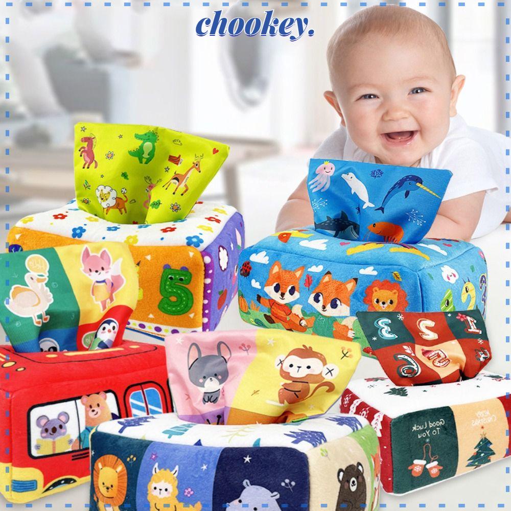 CHOOKEY Hộp Khăn Giấy Đồ Chơi Họa Tiết Hoạt Hình Cho Bé