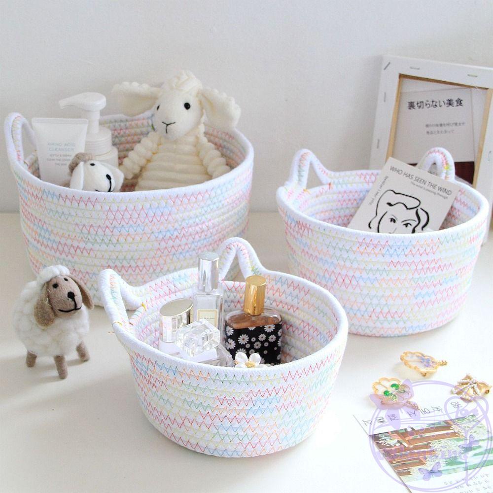 Giỏ Đan Cotton Dày Dặn Dễ Thương Để Bàn
