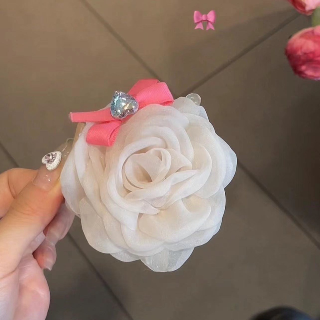 Kẹp Tóc Hoa Hồng Hai Mặt Thời Trang Cho Nữ
