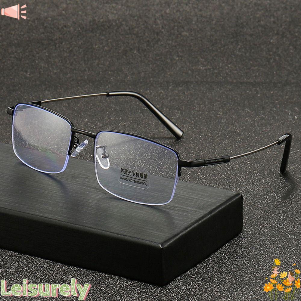 Kính Đọc Sách Nửa Gọng Đơn Giản Chống Ánh Sáng Xanh Cho Nam