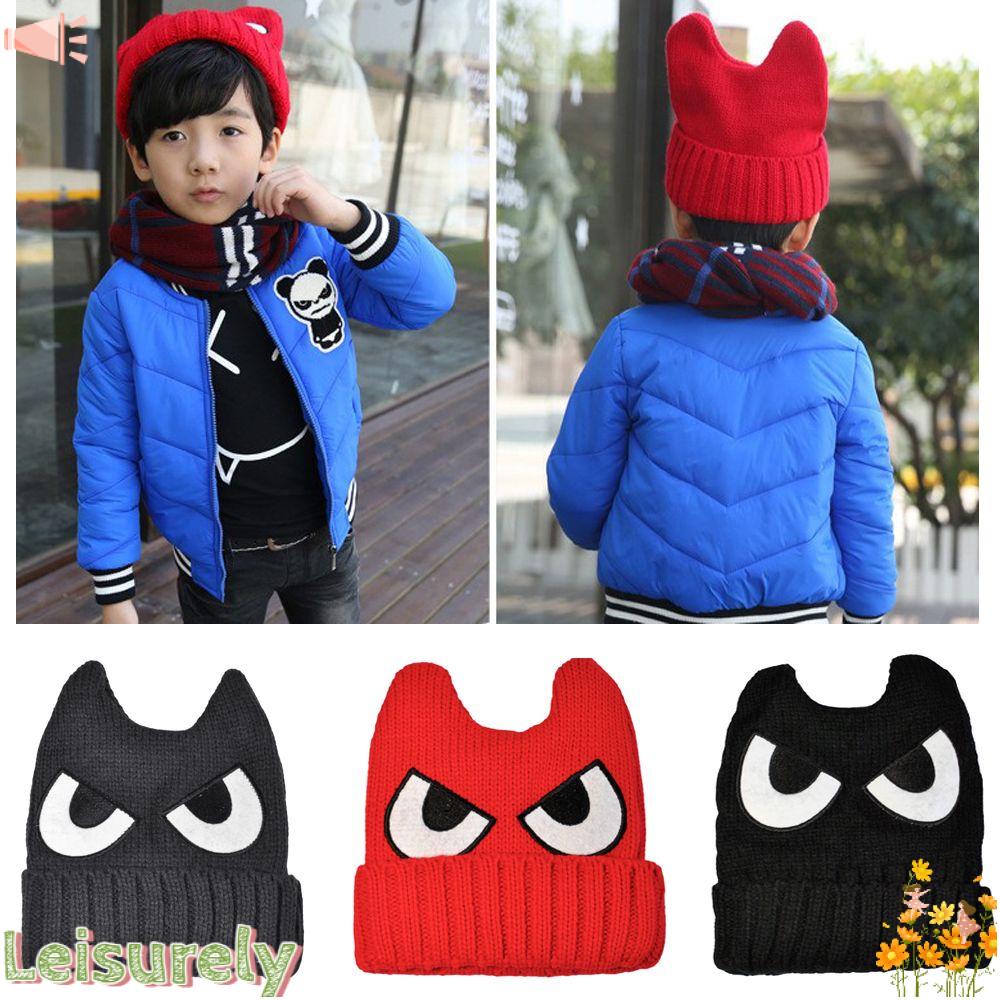 Mũ Dệt Kim Kiểu Hoạt Hình Giữ Ấm Sừng Bò Dễ Thương