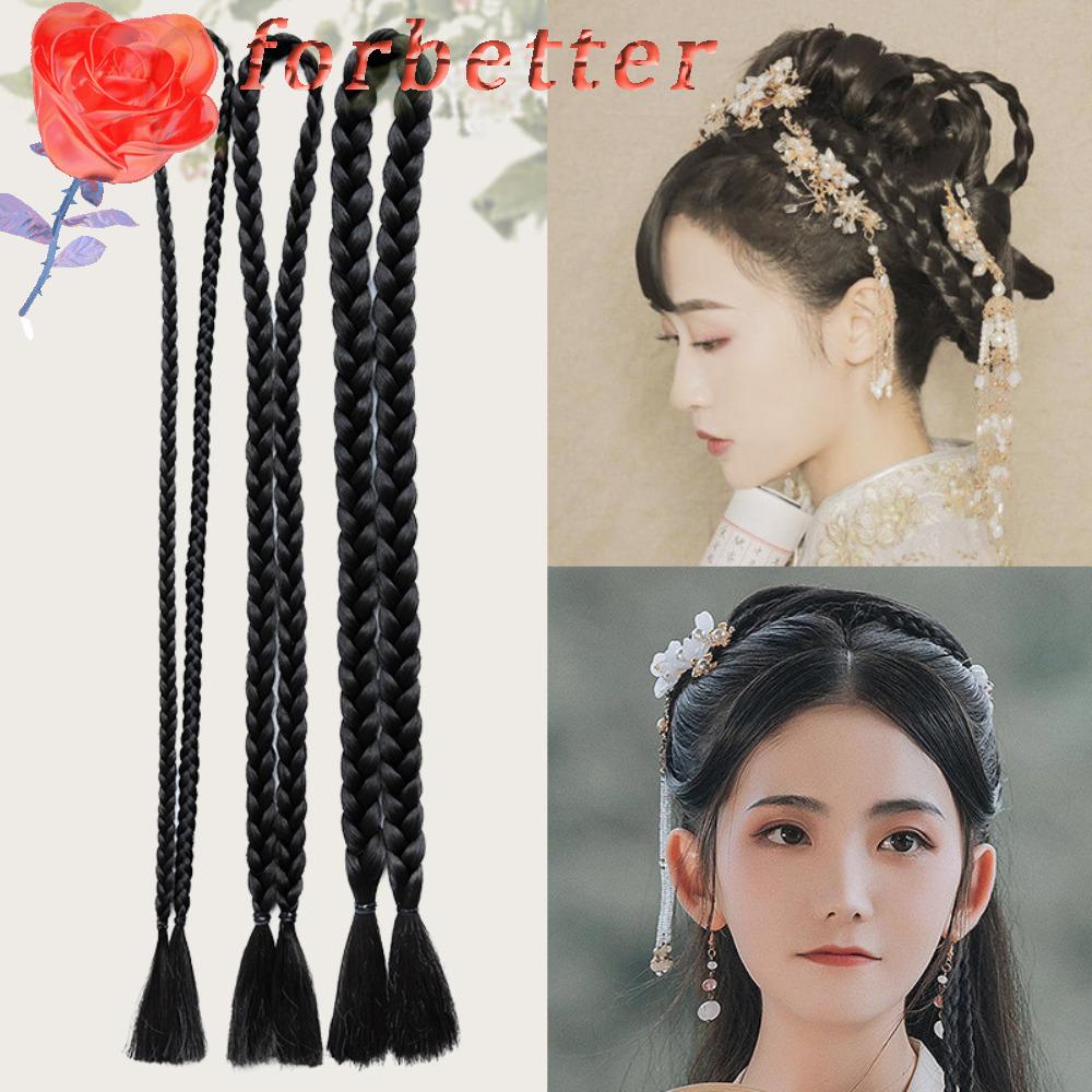 Tóc Giả Bện Dài Tự Nhiên Truyền Thống Cổ Điển Dùng Làm Phụ Kiện Chụp Ảnh